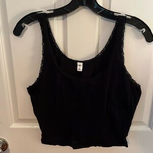 BP lace trim crop top tank top